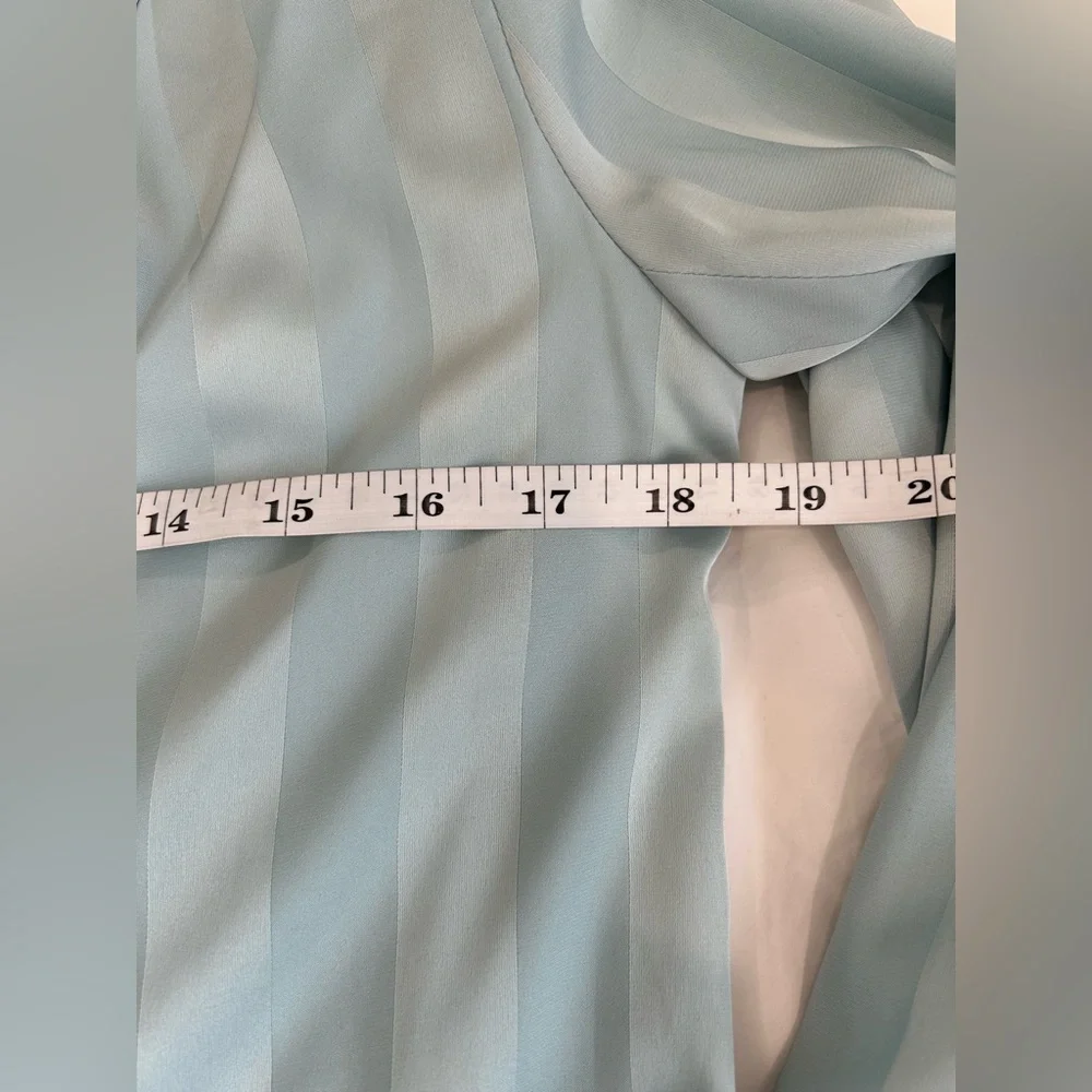 VERA & LUCY - Mint Striped Silky Trouser & Blazer Suit Size S - Picture 11 of 16